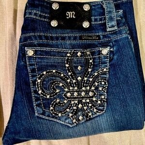 Miss Me Fleur De Lis Boot Jeans